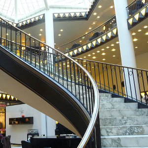Staircase location in modern fashion mall Berlin